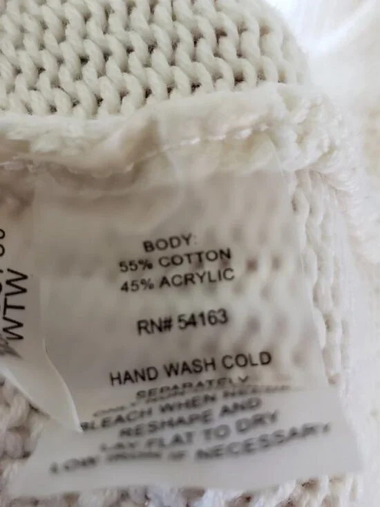 Calvin Klein Sweater Womens M White Fisherman Knit Pullover - Picture 4 of 6